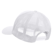 Licensed US Navy Seabee Veteran Embroidered Flexfit Mesh Trucker Cap - White OSFM