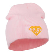 Gold Diamond Embroidered Youth Short Beanie