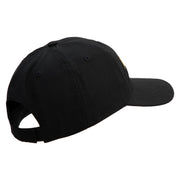 Marines Letter Embroidered 6 Panel Unstructured Cotton Twill Cap Made in USA - Black OSFM