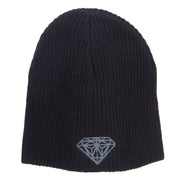 Grey Diamond Embroidered ECO Cotton XL Size Beanie