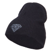 Grey Diamond Embroidered ECO Cotton XL Size Beanie