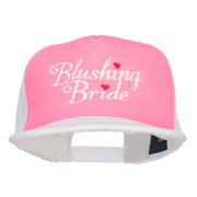 Blushing Bride Embroidered Neon Foam Trucker Cap