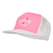 Blushing Bride Embroidered Neon Foam Trucker Cap