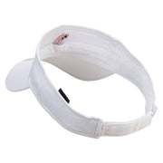 Red Shrimp Embroidered Cotton Twill Sun Visor - White OSFM