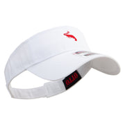 Red Shrimp Embroidered Cotton Twill Sun Visor - White OSFM