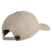 PACAF Pacific Air Forces Veteran Embroidered Washed Solid Pigment Dyed Cotton Twill Brass Buckle Cap - Khaki OSFM
