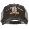 US Coast Guard Retired Embroidered Low Profile Cotton Mesh Cap