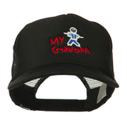 My Grandpa Embroidered Youth Foam Mesh Cap