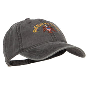 God Bless Our Troops Embroidered Washed Cap