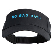 No Bad Days Icon Embroidered Cotton Twill Sun Visor - Black OSFM