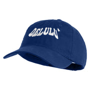 Delulu Wording Embroidered 6 Panel Washed Low Profile Dad Hat - Royal OSFM