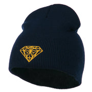 Gold Diamond Embroidered Youth Short Beanie