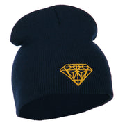 Gold Diamond Embroidered Youth Short Beanie