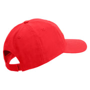 Marines Letter Embroidered 6 Panel Unstructured Cotton Twill Cap Made in USA - Red OSFM