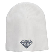 Grey Diamond Embroidered ECO Cotton XL Size Beanie