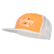 Blushing Bride Embroidered Neon Foam Trucker Cap