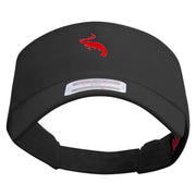 Red Shrimp Embroidered Cotton Twill Sun Visor - Black OSFM