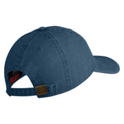 PACAF Pacific Air Forces Veteran Embroidered Washed Solid Pigment Dyed Cotton Twill Brass Buckle Cap - Navy OSFM