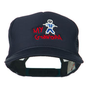 My Grandpa Embroidered Youth Foam Mesh Cap