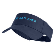 No Bad Days Icon Embroidered Cotton Twill Sun Visor - Navy OSFM