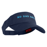 No Bad Days Icon Embroidered Cotton Twill Sun Visor - Navy OSFM
