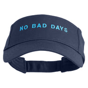 No Bad Days Icon Embroidered Cotton Twill Sun Visor - Navy OSFM