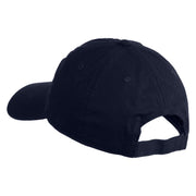 Delulu Wording Embroidered 6 Panel Washed Low Profile Dad Hat - Navy OSFM