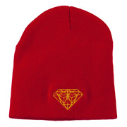 Gold Diamond Embroidered Youth Short Beanie