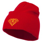 Gold Diamond Embroidered Youth Short Beanie