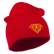 Gold Diamond Embroidered Youth Short Beanie