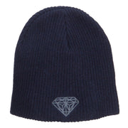 Grey Diamond Embroidered ECO Cotton XL Size Beanie