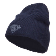 Grey Diamond Embroidered ECO Cotton XL Size Beanie