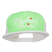 Blushing Bride Embroidered Neon Foam Trucker Cap