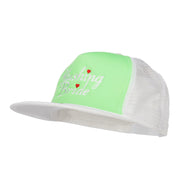 Blushing Bride Embroidered Neon Foam Trucker Cap