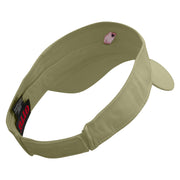 Red Shrimp Embroidered Cotton Twill Sun Visor - Khaki OSFM