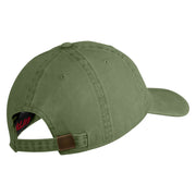 PACAF Pacific Air Forces Veteran Embroidered Washed Solid Pigment Dyed Cotton Twill Brass Buckle Cap - Olive OSFM