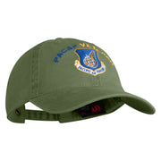 PACAF Pacific Air Forces Veteran Embroidered Washed Solid Pigment Dyed Cotton Twill Brass Buckle Cap - Olive OSFM