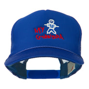 My Grandpa Embroidered Youth Foam Mesh Cap