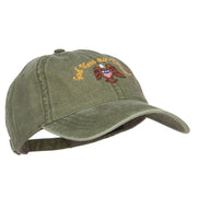 God Bless Our Troops Embroidered Washed Cap