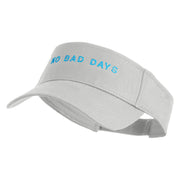 No Bad Days Icon Embroidered Cotton Twill Sun Visor - White OSFM