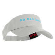 No Bad Days Icon Embroidered Cotton Twill Sun Visor - White OSFM