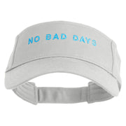 No Bad Days Icon Embroidered Cotton Twill Sun Visor - White OSFM