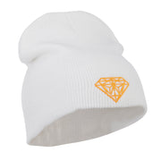 Gold Diamond Embroidered Youth Short Beanie