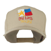 God Bless Texas Embroidered Cap