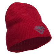 Grey Diamond Embroidered ECO Cotton XL Size Beanie