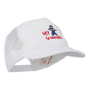 My Grandpa Embroidered Youth Foam Mesh Cap