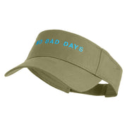 No Bad Days Icon Embroidered Cotton Twill Sun Visor - Khaki OSFM