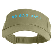 No Bad Days Icon Embroidered Cotton Twill Sun Visor - Khaki OSFM