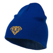 Gold Diamond Embroidered Youth Short Beanie