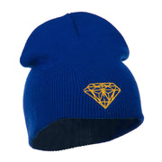 Gold Diamond Embroidered Youth Short Beanie